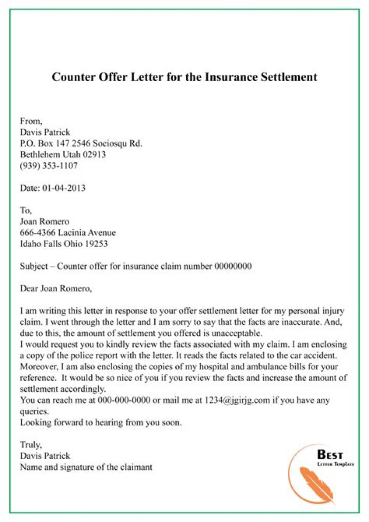 Can I counter a settlement offer?