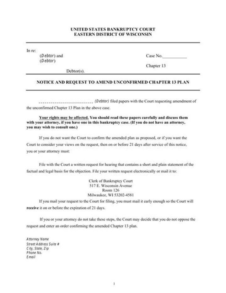 Can you amend a Chapter 13 plan after confirmation?