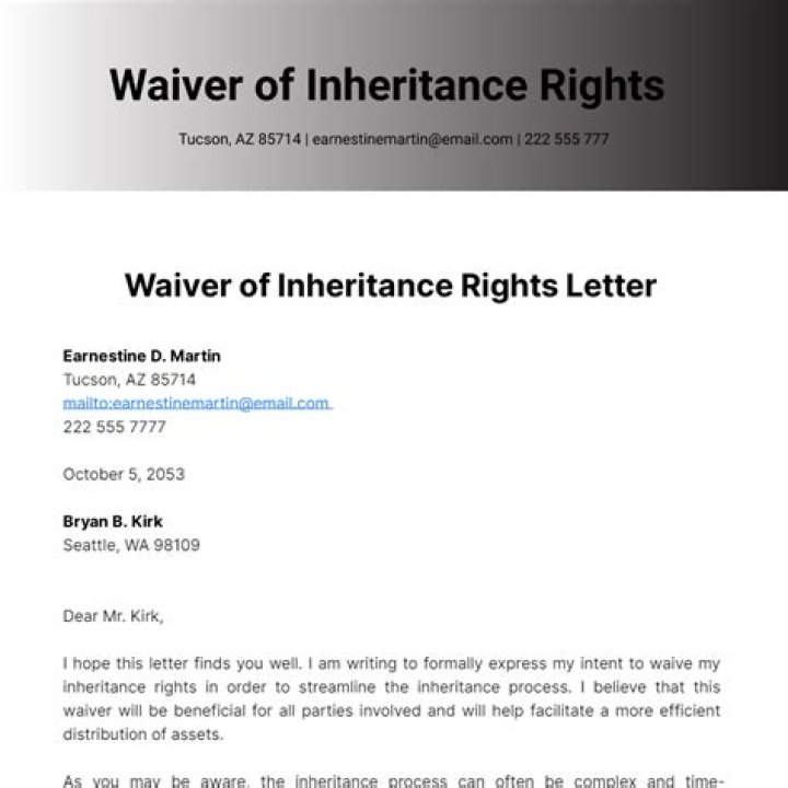 Can you refuse to accept inheritance?