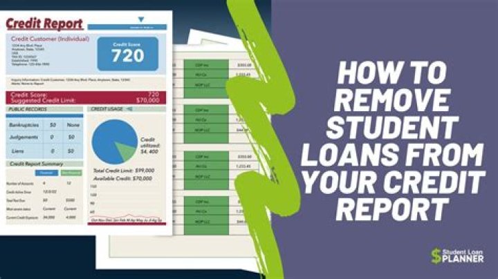 Can you remove consolidated student loans from credit report?