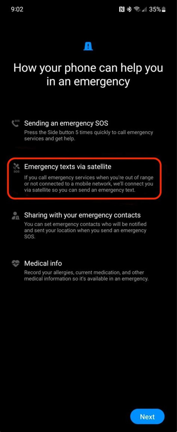 Does Samsung have emergency call?
