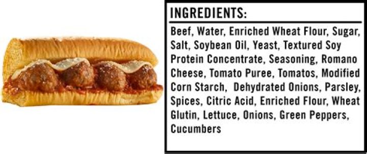 Does subway meatballs have pork?