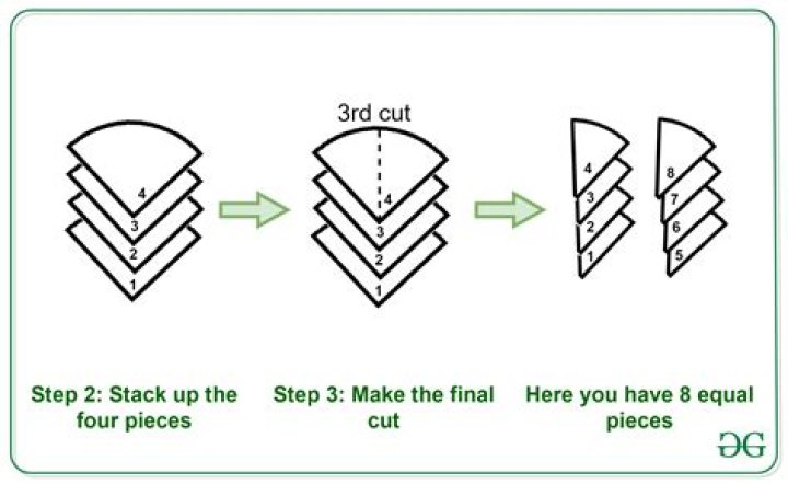 How can a cake circular be cut into 8 pieces by making just 3 cuts?