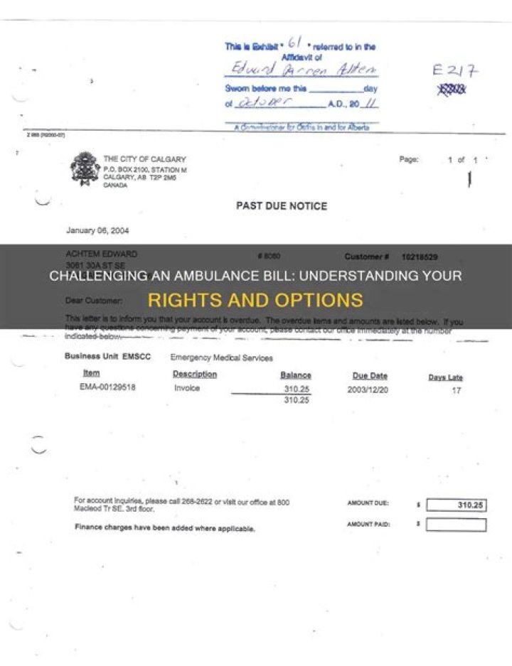 How can I dispute an ambulance bill?