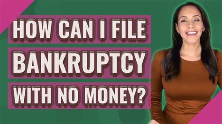 How can I file bankruptcy with no money?