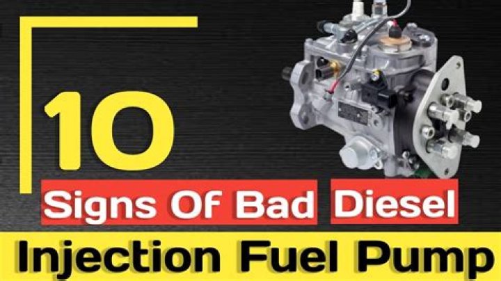 How do I know if my diesel injection pump is bad?