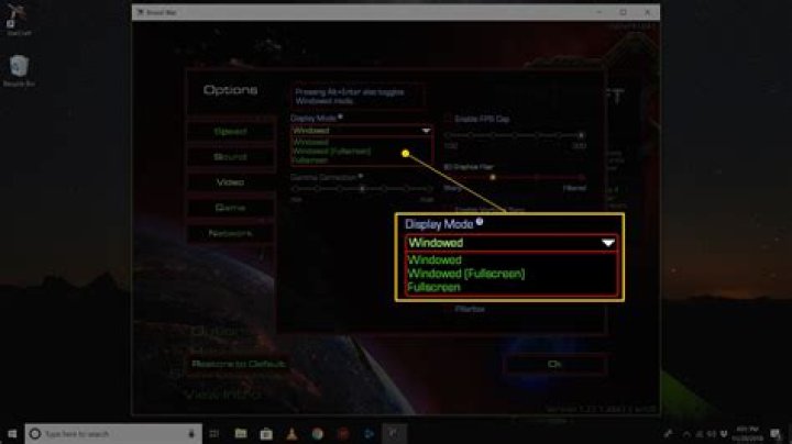 How do I put Starcraft in windowed mode?