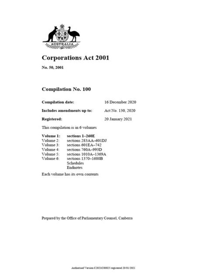 How do I reference the Corporations Act 2001?
