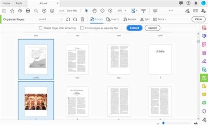 How do I separate pages in Adobe for free?