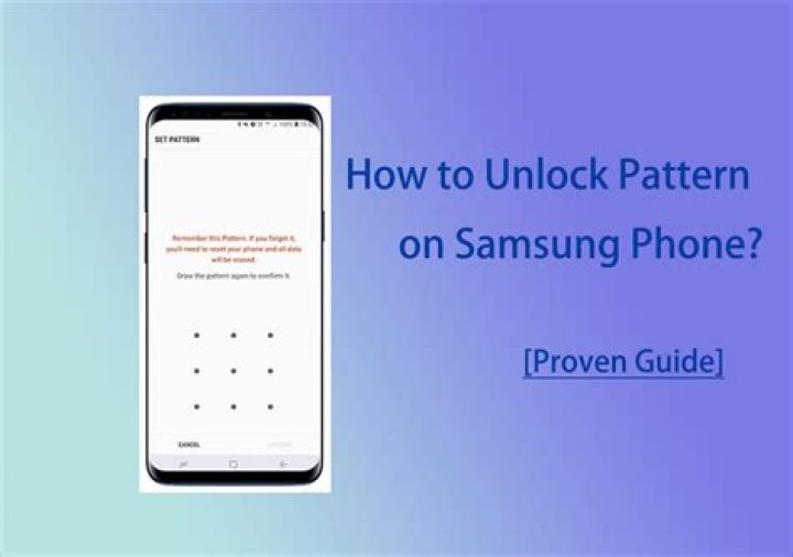 How do I unlock my phone screen pattern?