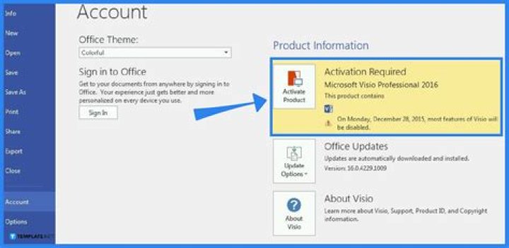 How do I update Visio 2016?