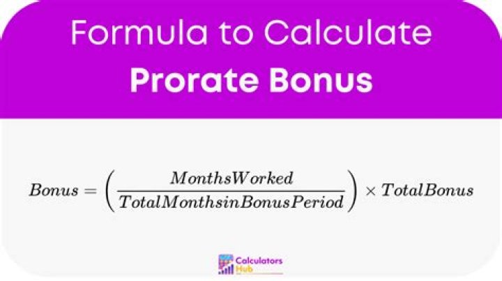 How do you prorate a bonus?