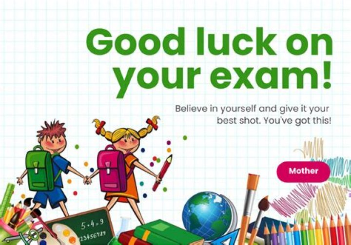 How do you say good luck in exam?