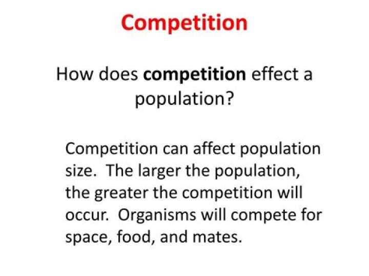 How does competition regulate population?