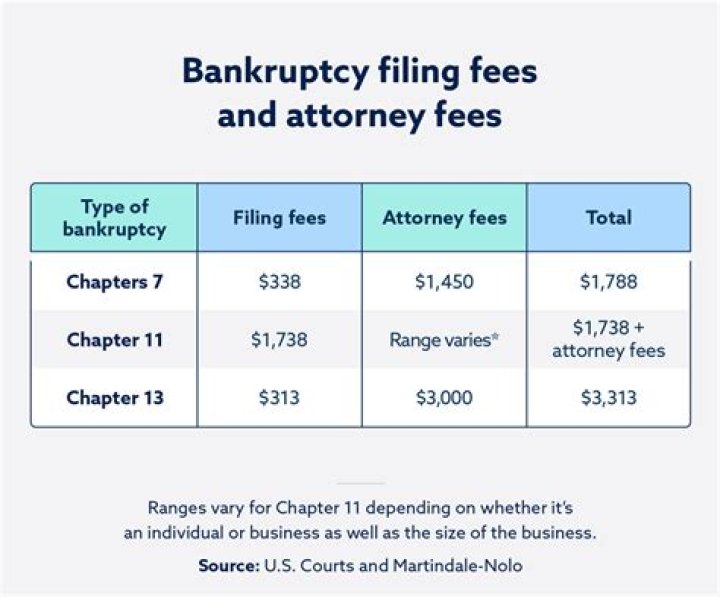 How much does it cost to file bankruptcy in 2020?