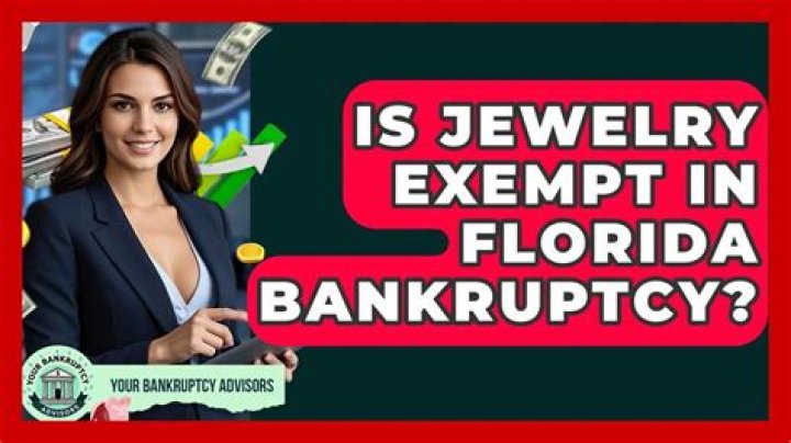 Is jewelry exempt from bankruptcy?