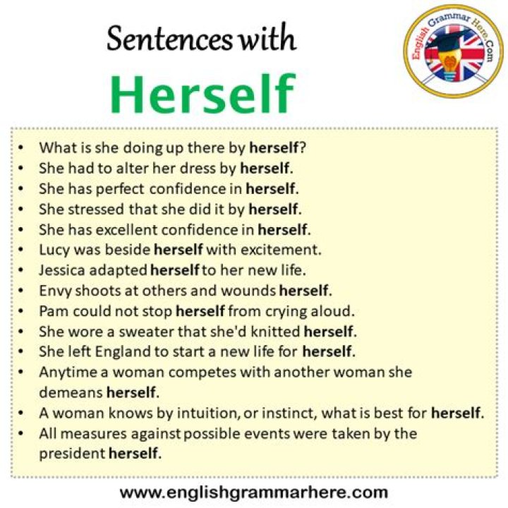 Is she herself correct grammar?
