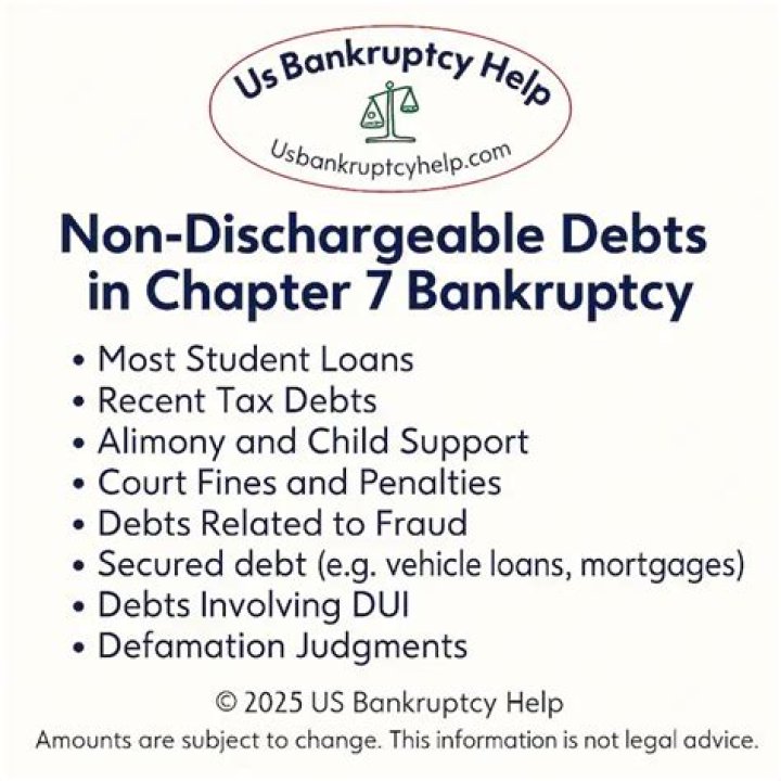 What 4 things Cannot go into bankruptcy?