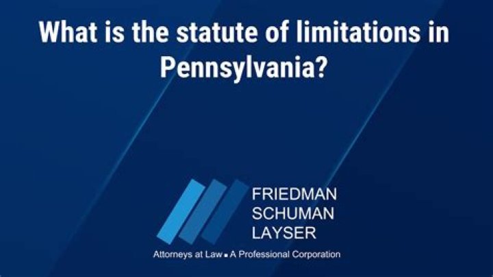 What are Pennsylvania statute of limitations?