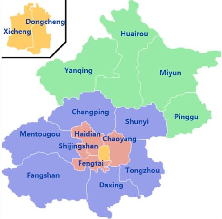 What are the 16 districts of Beijing?