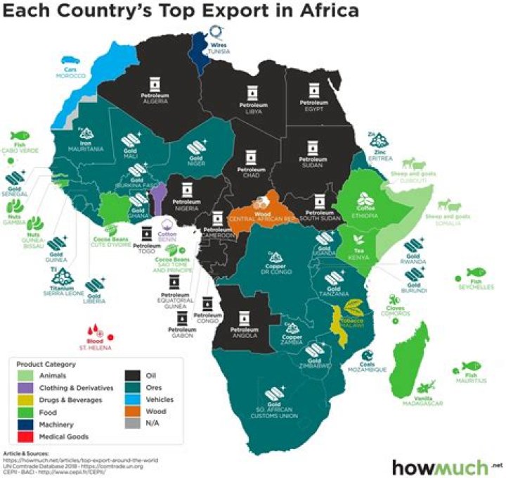 What are the main exports of West Africa?