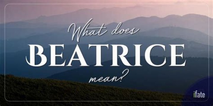 What does Beatrice mean in the Bible?