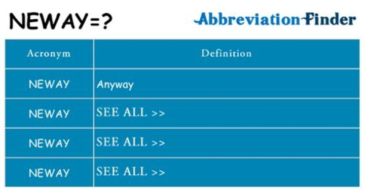 What does neway mean?