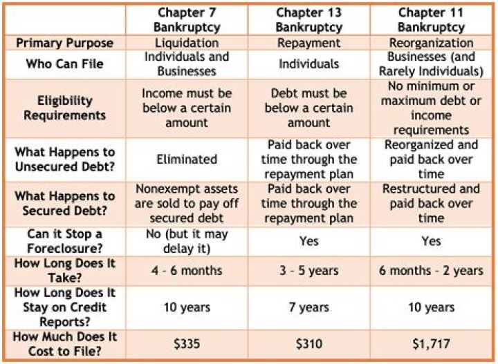 What happens when a company files Chapter 13?