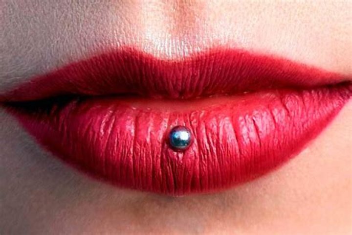 What is a double labret piercing?
