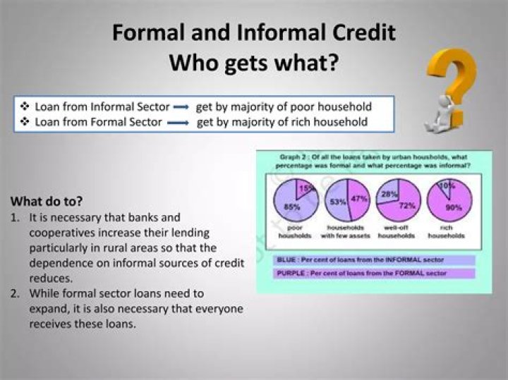 What is formal credit and informal credit?