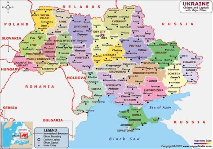 What is the capital of Ukraine called?