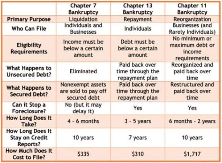 What is the difference between Chapter 9 and 11?