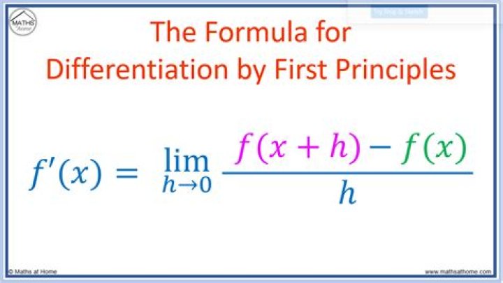 What is the formula of differentiate?