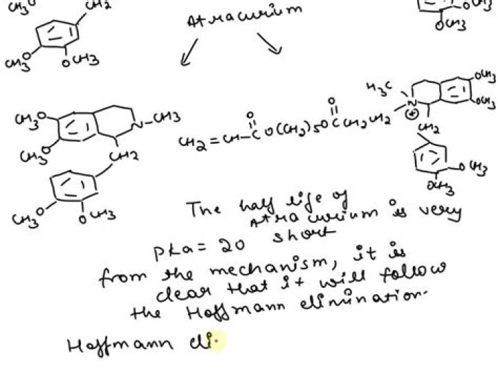 What is the half-life of atracurium?
