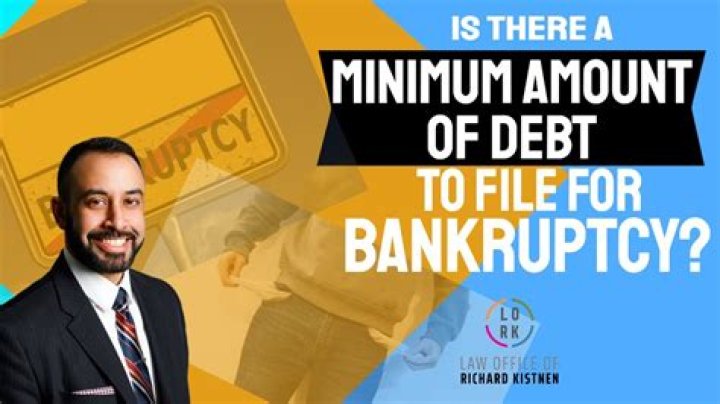 What is the least amount of debt to file bankruptcy?