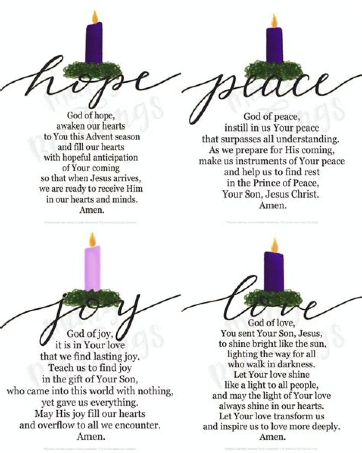 What prayers do you say during Advent?