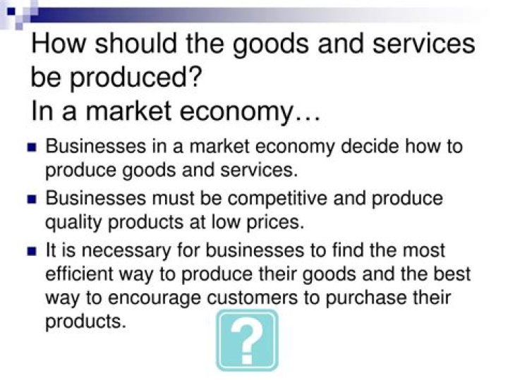 What should be produced in a market economy?