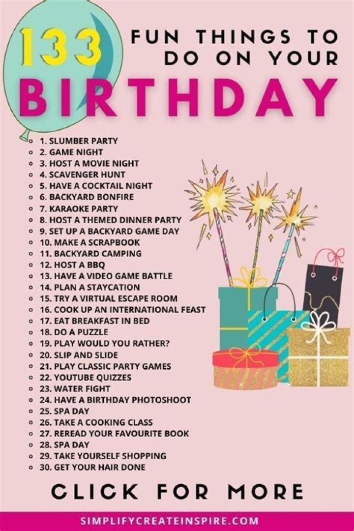 What should I do for my 13 birthday?