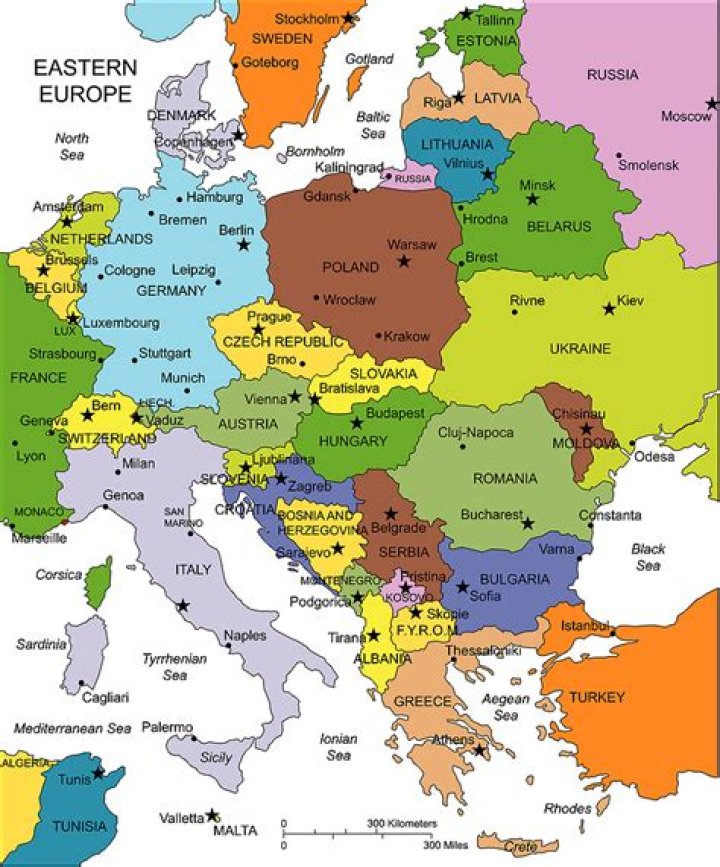 What states are in Eastern Europe?