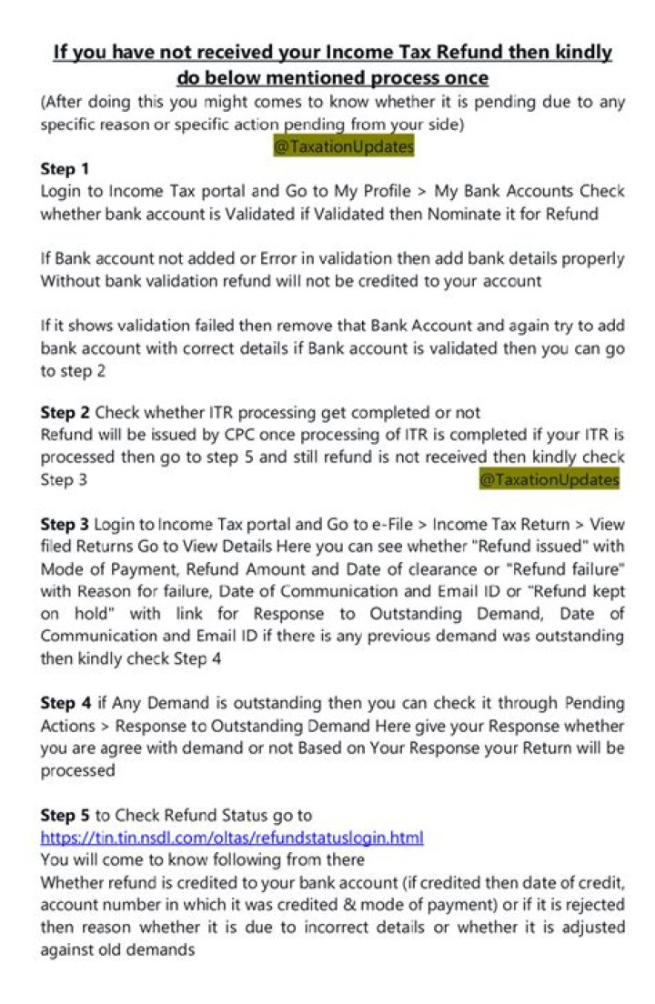 What to do if you have not received your tax refund?