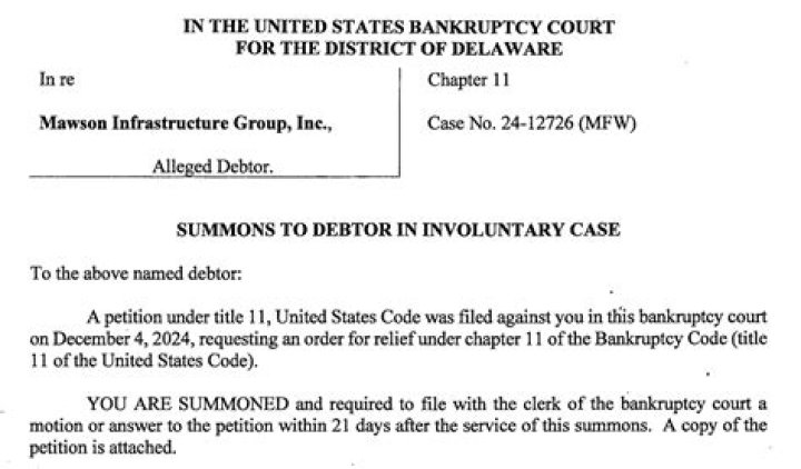 When creditors file a petition with a court asking the court to declare you bankrupt?