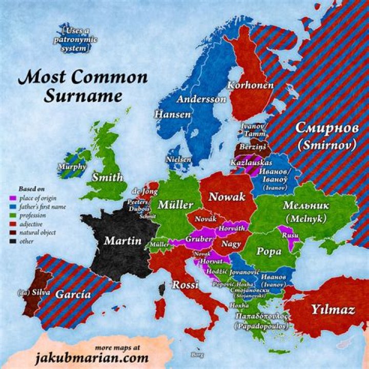 Where do surnames originate from?