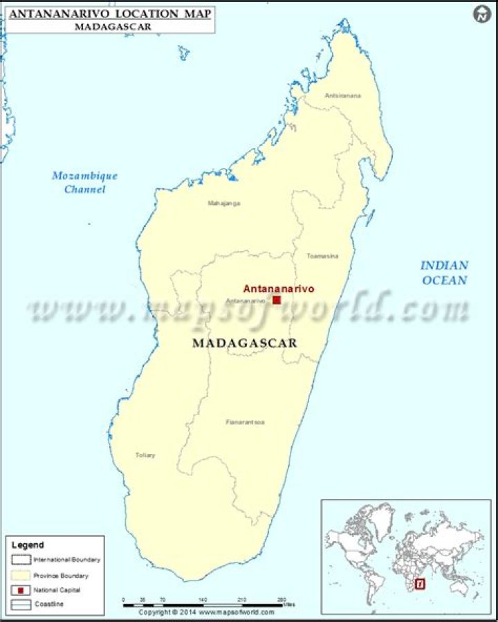 Where in Madagascar is Antananarivo?