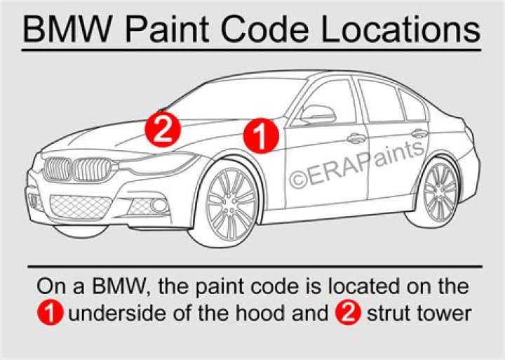 Where is the paint code on a BMW 5 Series?
