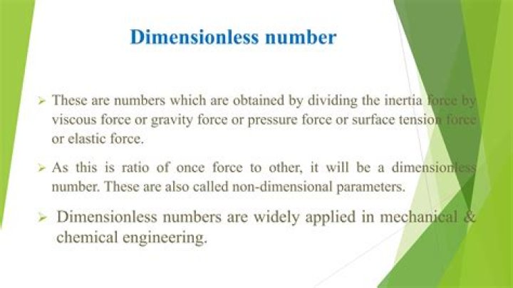 Which is dimensionless number?