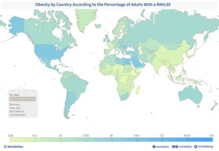 Which is the most obese country in the world?