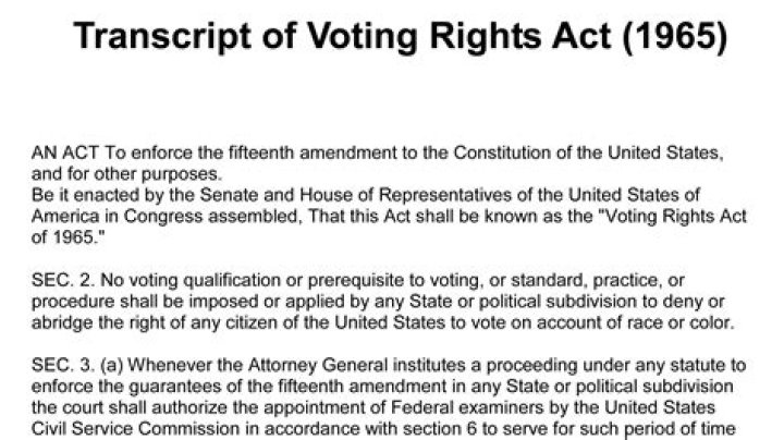 Who voted against the Voting Rights Act of 1965?