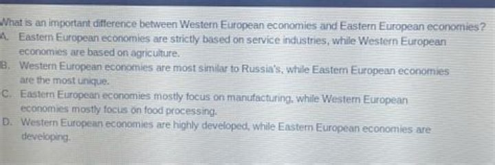 Why did Western European economies grow faster than eastern European economies after ww2?