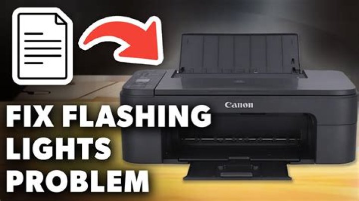Why is the error light flashing on my Canon printer?