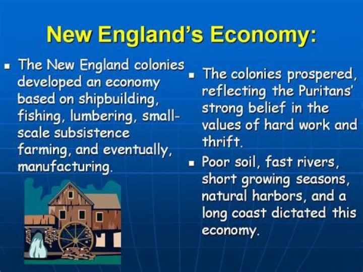 Why was the economy in the New England colonies different from the economy in the middle colonies?